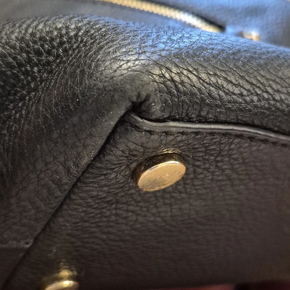 Michael Kors Evie Black Pebbled Leather Hobo Bag